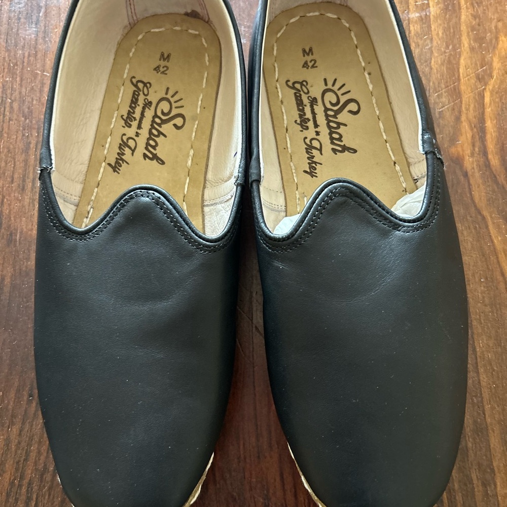 Sabah Black Leather Shoes 42 Mens (US 10/10.5) NEW!! - Picture 10 of 11